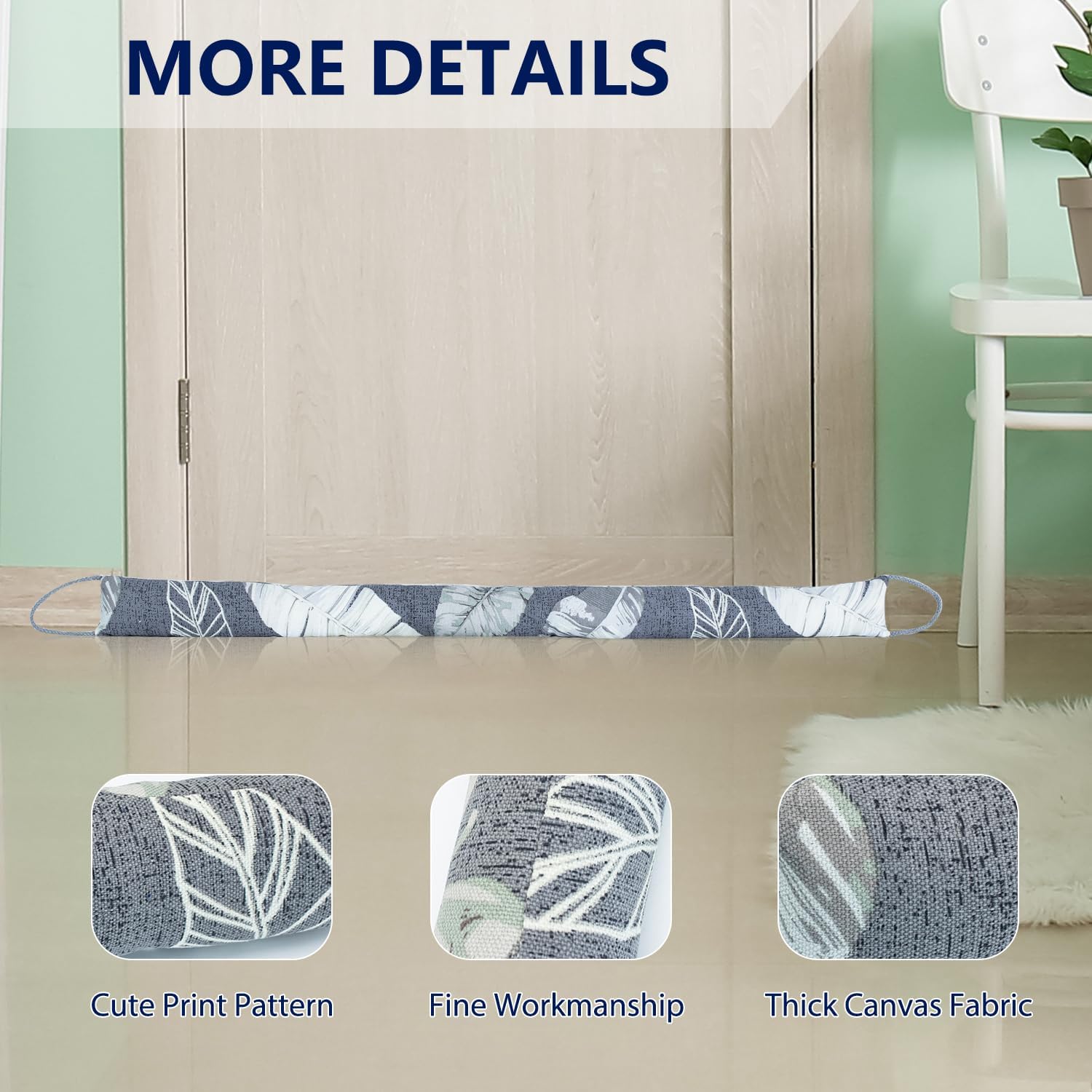 2パック 32インチ 2.8インチ 幅 スリム ドア下ブロッカー ドア ドラフトストッパー、ボトムブロッカー加重ギャップフィラー 省