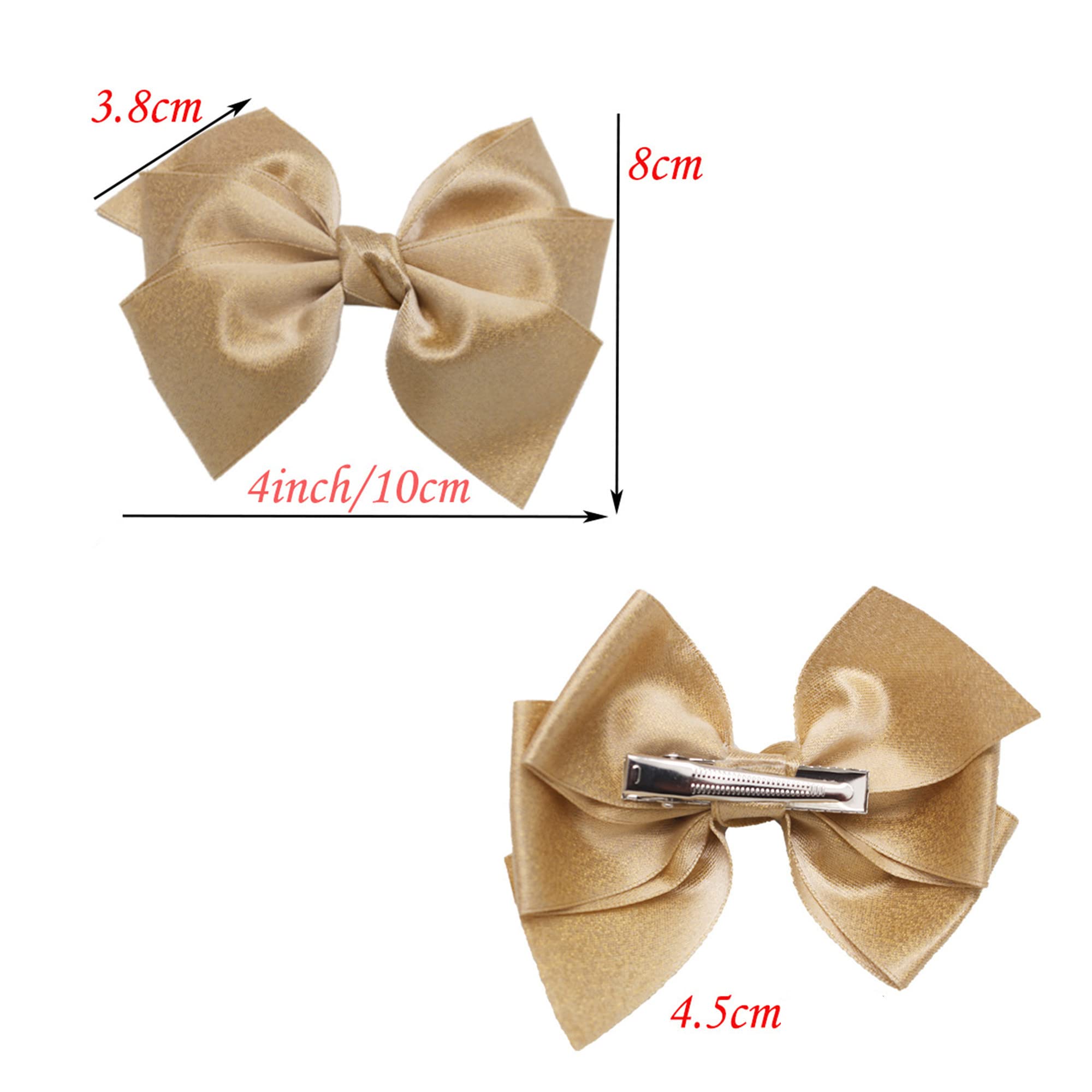 Baby Hair Clips, Matte Bows hair accessory, Hair Pins for Infant Toddler Girl's Fine Hair.(F30) (Brown)