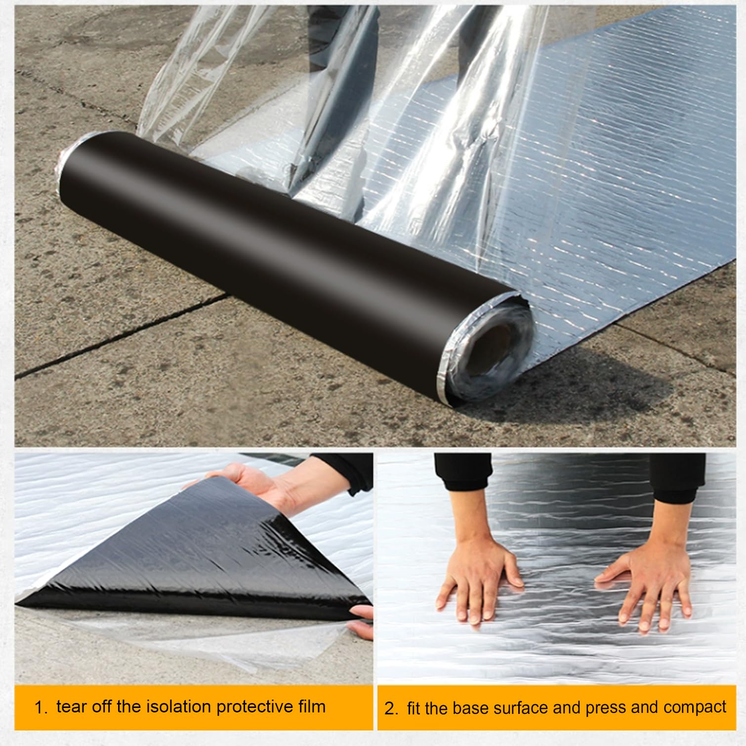 Nastro bituminoso, autoadesivo, impermeabile, sigillante per riparazione di tetti, tende da camper, metallo, finestre e tubi, 0,5 x 4 m, soluzione durevole per la riparazione di crepe