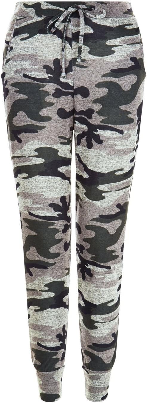 Unogal ClothingWomens Ladies Camouflage Army Loungewear Set Sweatshirt Joggers Tracksuit Pants (S/M 8-10, Camouflage Bottoms Only)