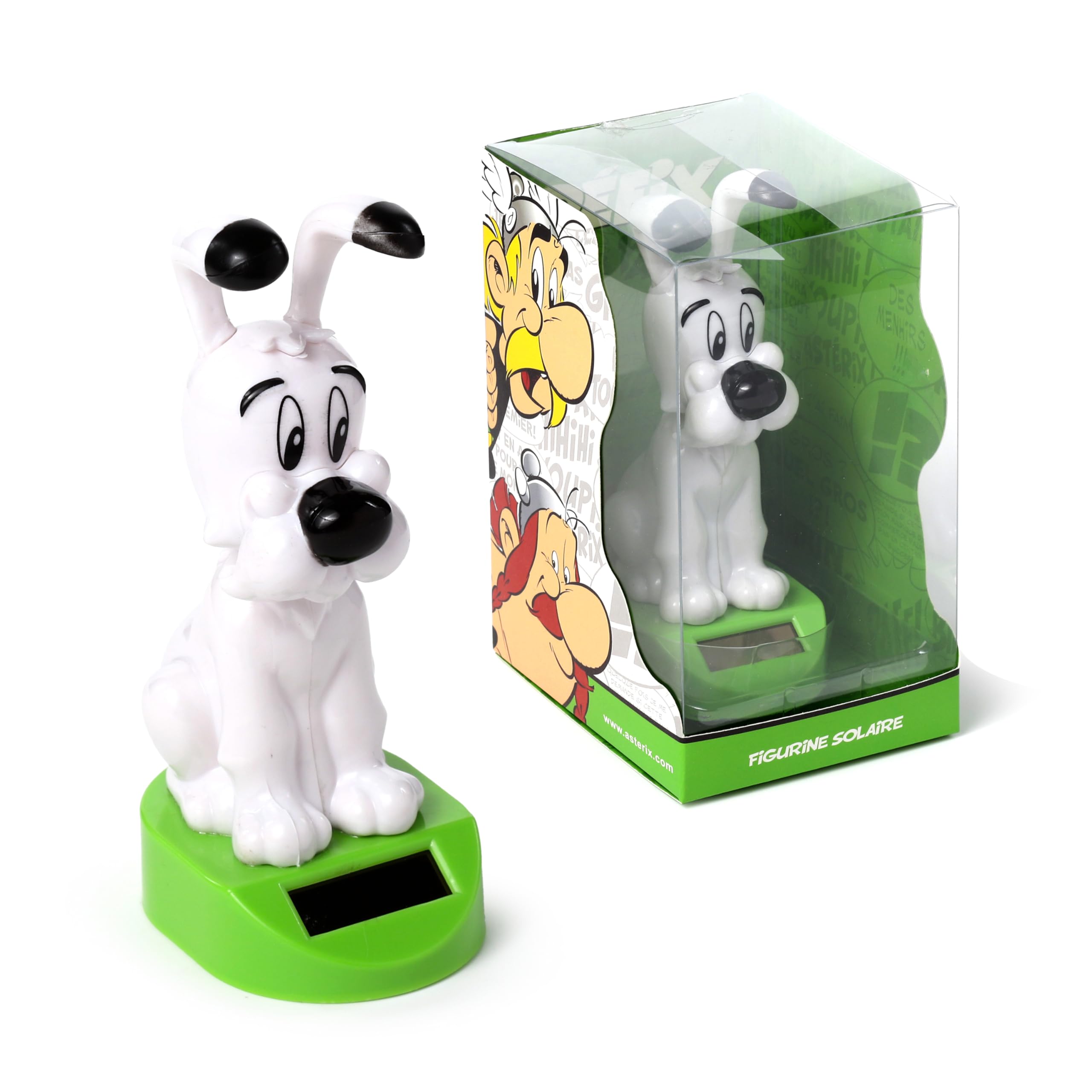 Puckator Idefix (Dogmatix) Asterix Solar Pal - Home Office Table Desk Dashboard Car Decor Decoration - Gift Ideas - Gifts For Teenage Old Boy Girl Dad Mums - Powered KIds Toys Toy Figure Figures