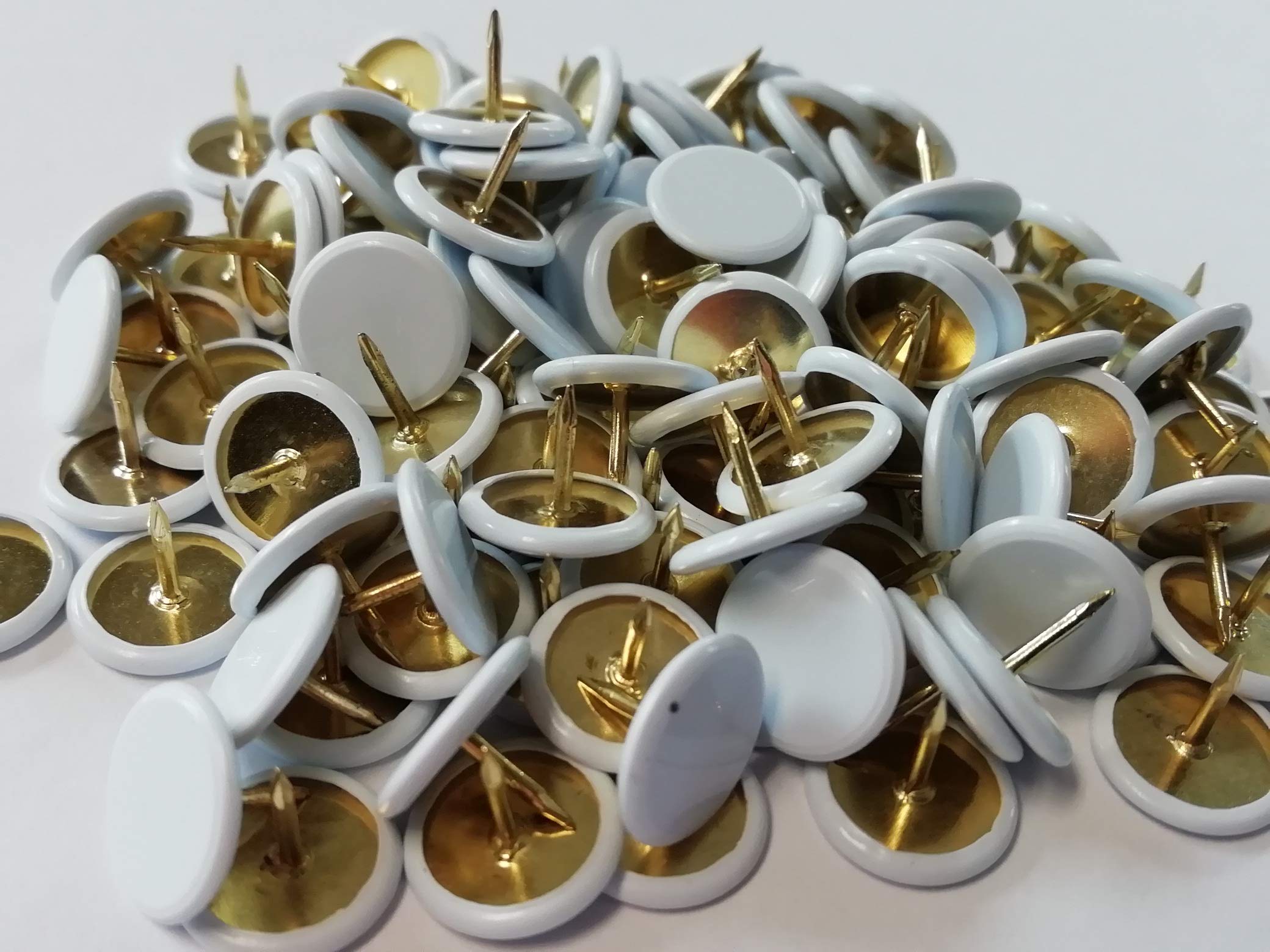 Vynex Lot de 117 punaises en Laiton Blanc 10 mm, Inconnu