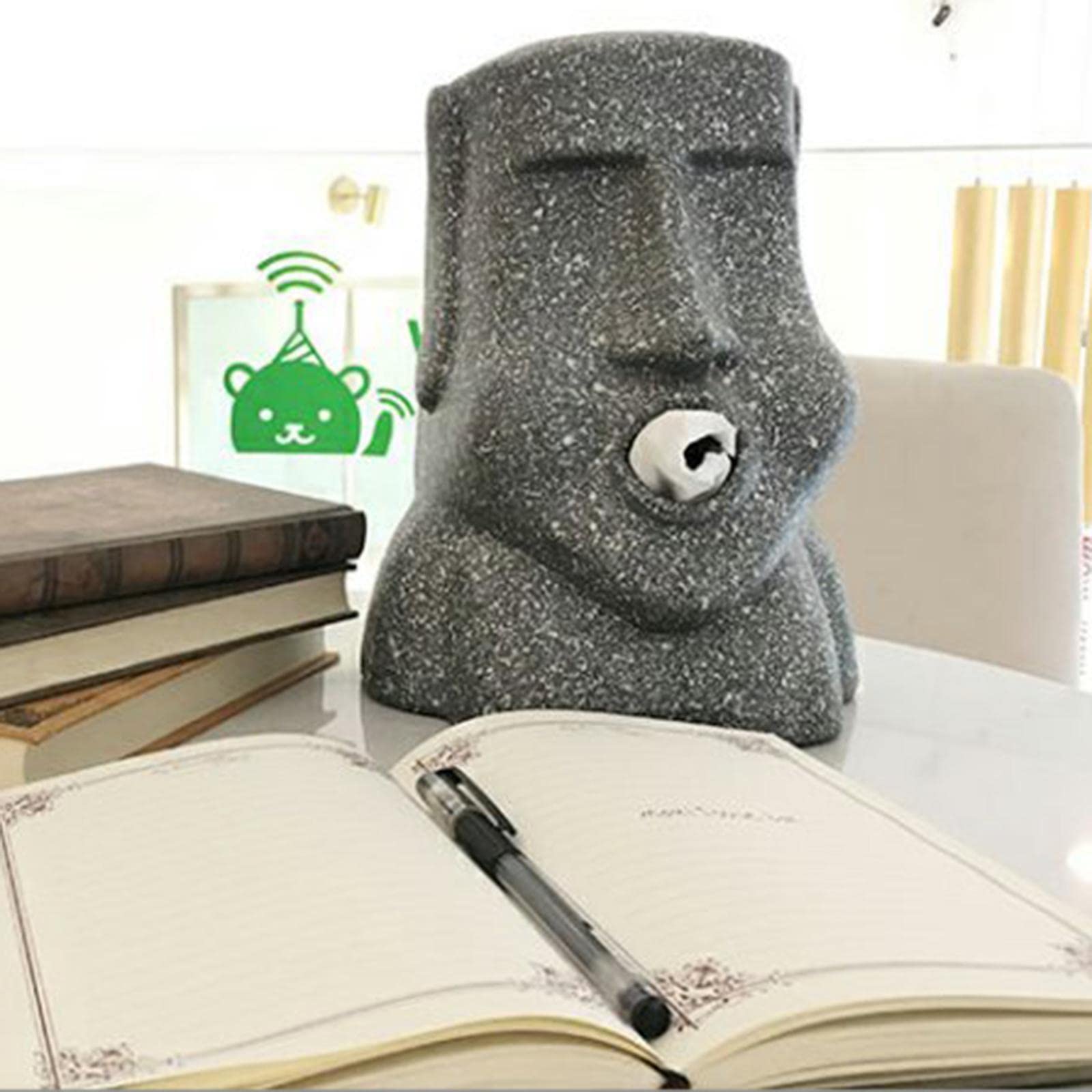 Taschentuchbox Halter, Moai Skulptur, Sammlerstücke, Innovative, Lustige Figuren