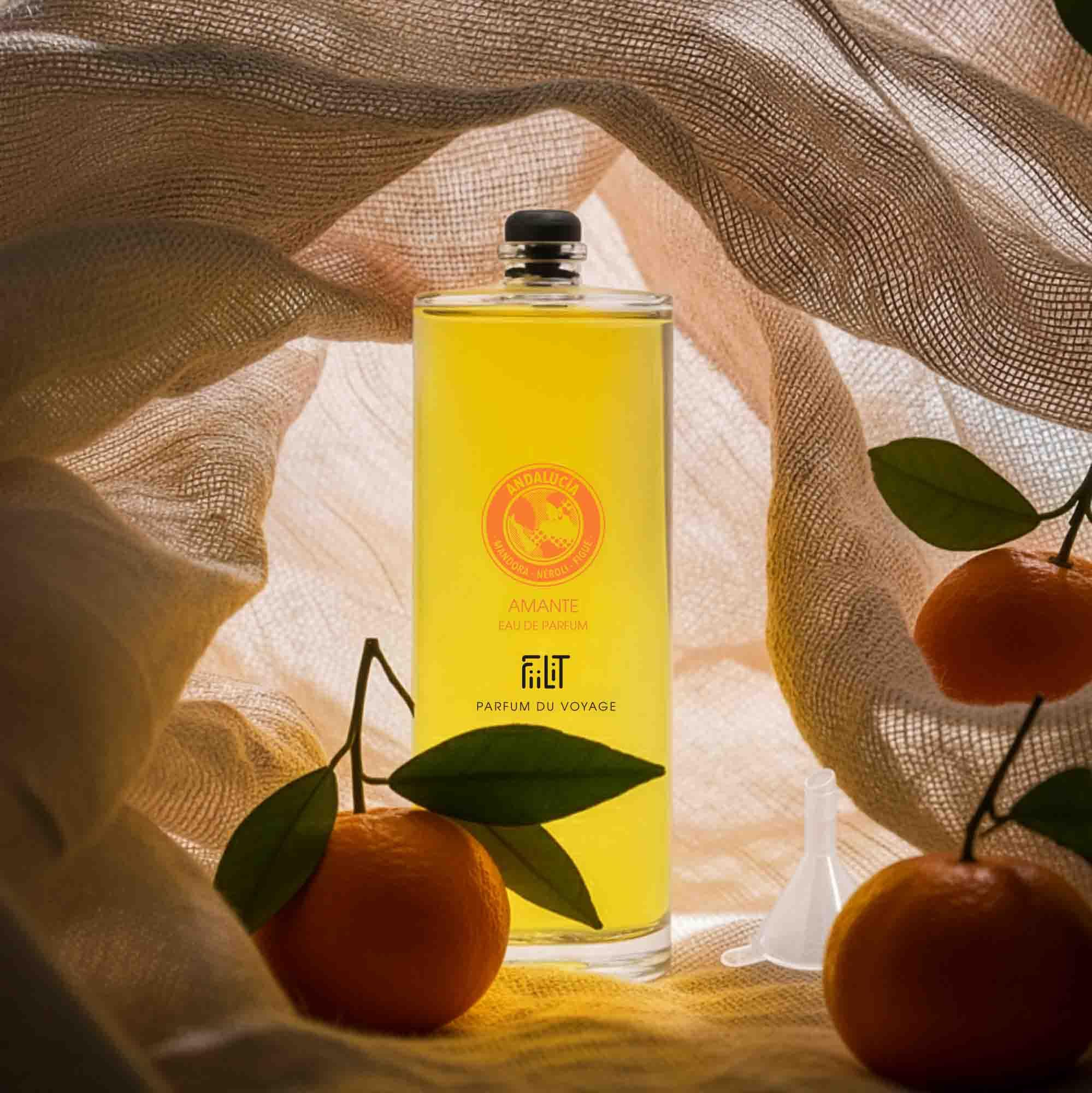 AndALUCIA naturalna woda perfumowana 100 mL RELOGE - FiiLiT perfumy podróżne - Mieszane - Dla kobiet i mężczyzn - Fajna Mandora Neroli Rysunek