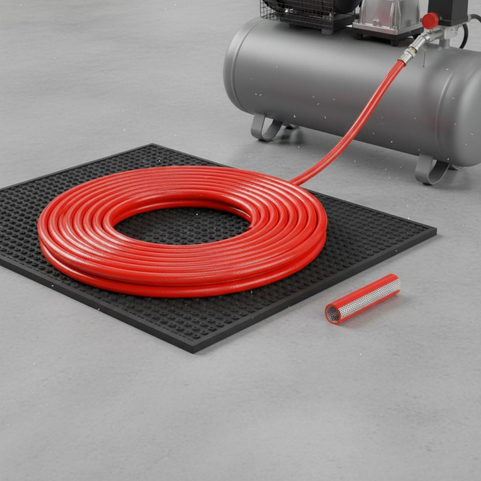 Amagogo Tuyau de Pompe à Air Polyuréthane Renforcé Pneumatique Anti Usure Huile Flexible Haute Pression Convient Compresseur, Bleu, 15 Mètres, 10mm X 6.5mm