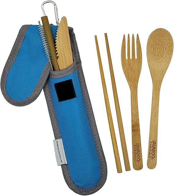 Travel Utensils with Case Set Fork, Knife, Spoon