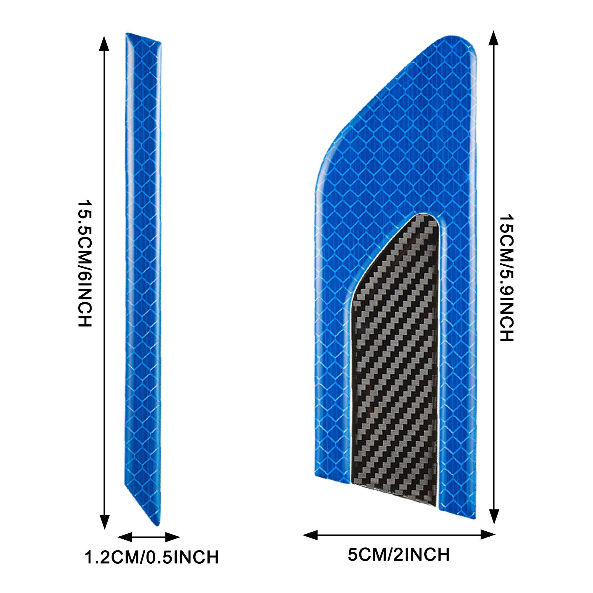 Strisce Riflettenti 3D Paraurti Auto - Adesivi Universali Rosso, Fibra Di Carbonio - Foto 5