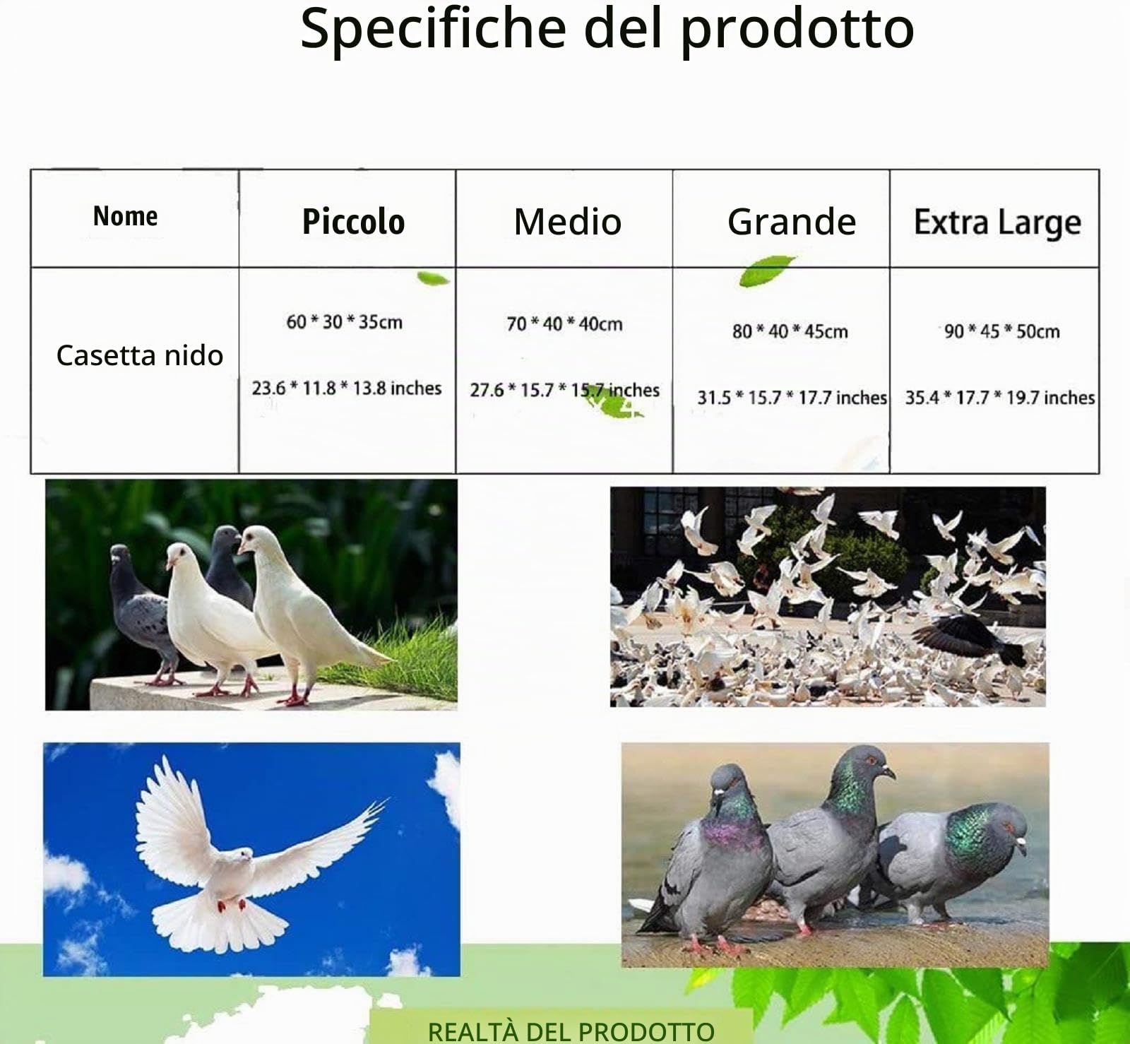 Gabbia per Uccelli Cassetta per Nido in Legno massello Gabbia per Abbinamento di piccioni Piccione da Corsa Piccione Viaggiatore Nido per piccioni Fornisce Il Design del bullone della Porta