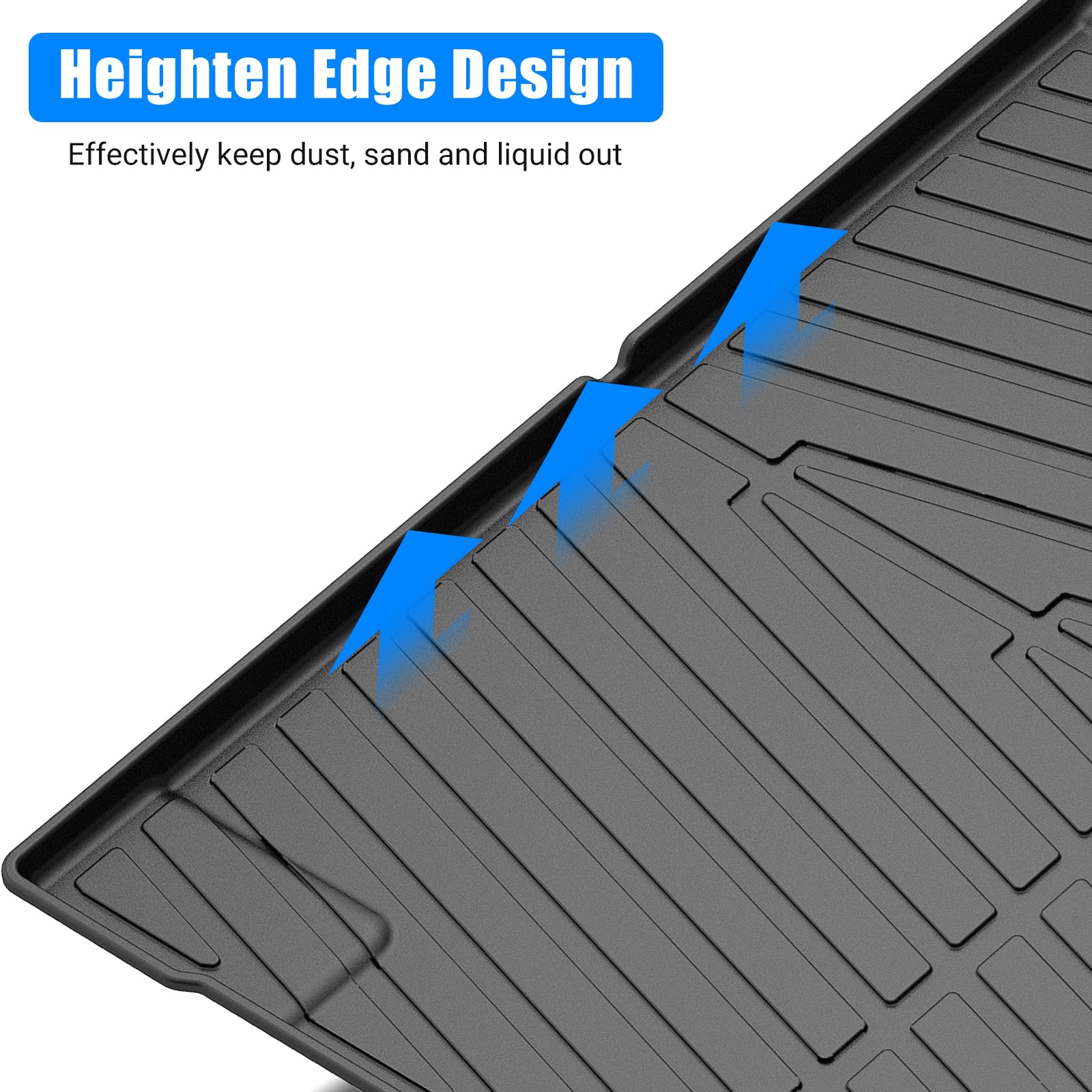 MIROZO All-Weather Truck Bed Mat - Custom Fit For 2023-2024 Jeep Gladiator (5ft Bed), Anti-Slip TPV Rubber Liner