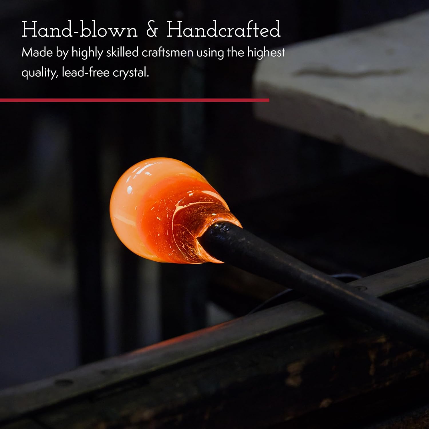 Gabriel-Glas Gold Edition Hand-Blown Crystal Wine Glasses, 16 oz. Set of 2, with Gift Box - Premium Handcrafted Universal Wine Glass for Red and White - Dishwasher Safe, Lead-Free - Image 4