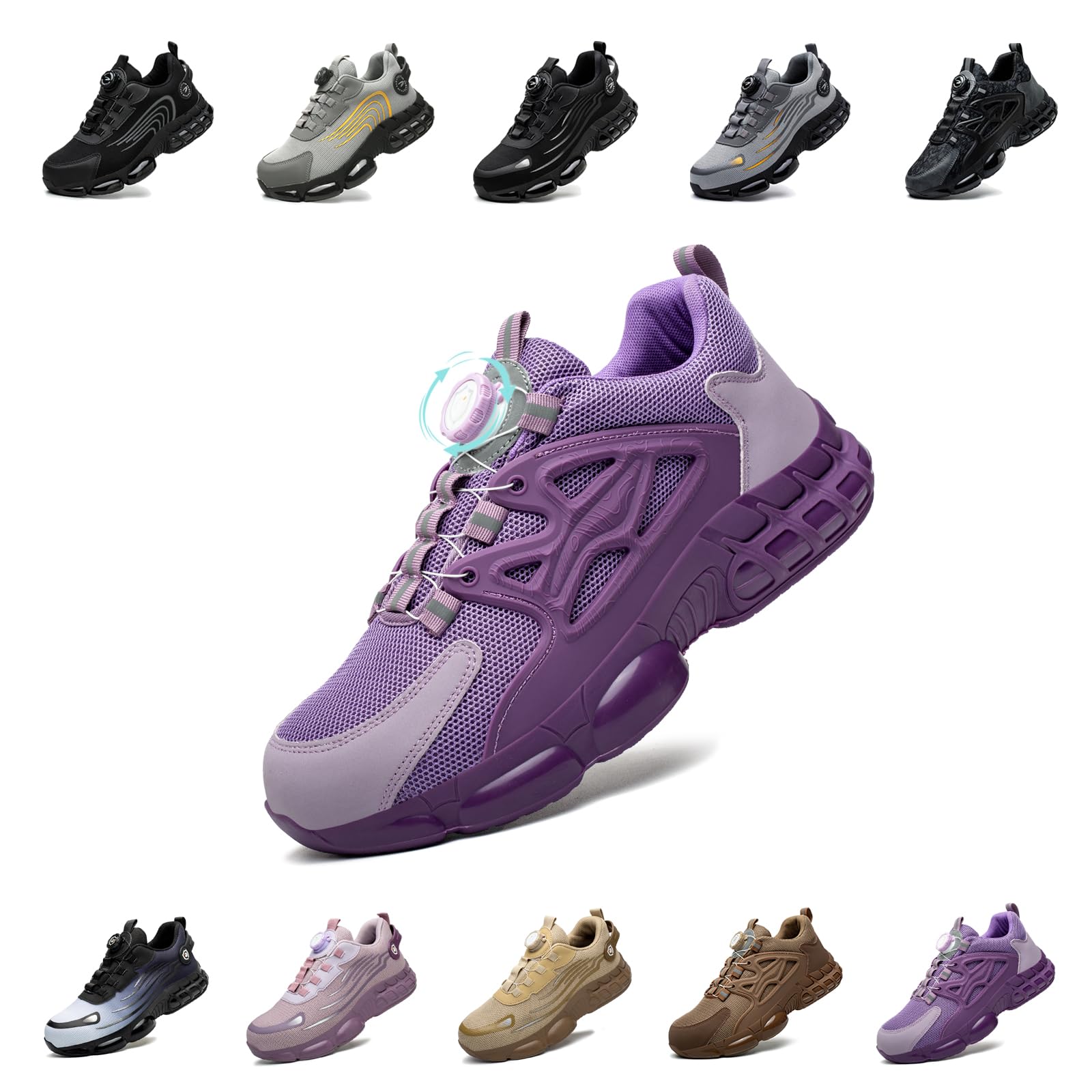 Scarpe Antinfortunistiche Uomo Donna Scarpe da Lavoro Traspiranti Leggere Comode con Punta in Acciaio 36-46 EU