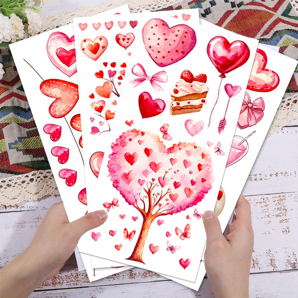 16 Feuilles De Transferts à Frotter Saint-Valentin – Motifs Cœur, DIY Meubles