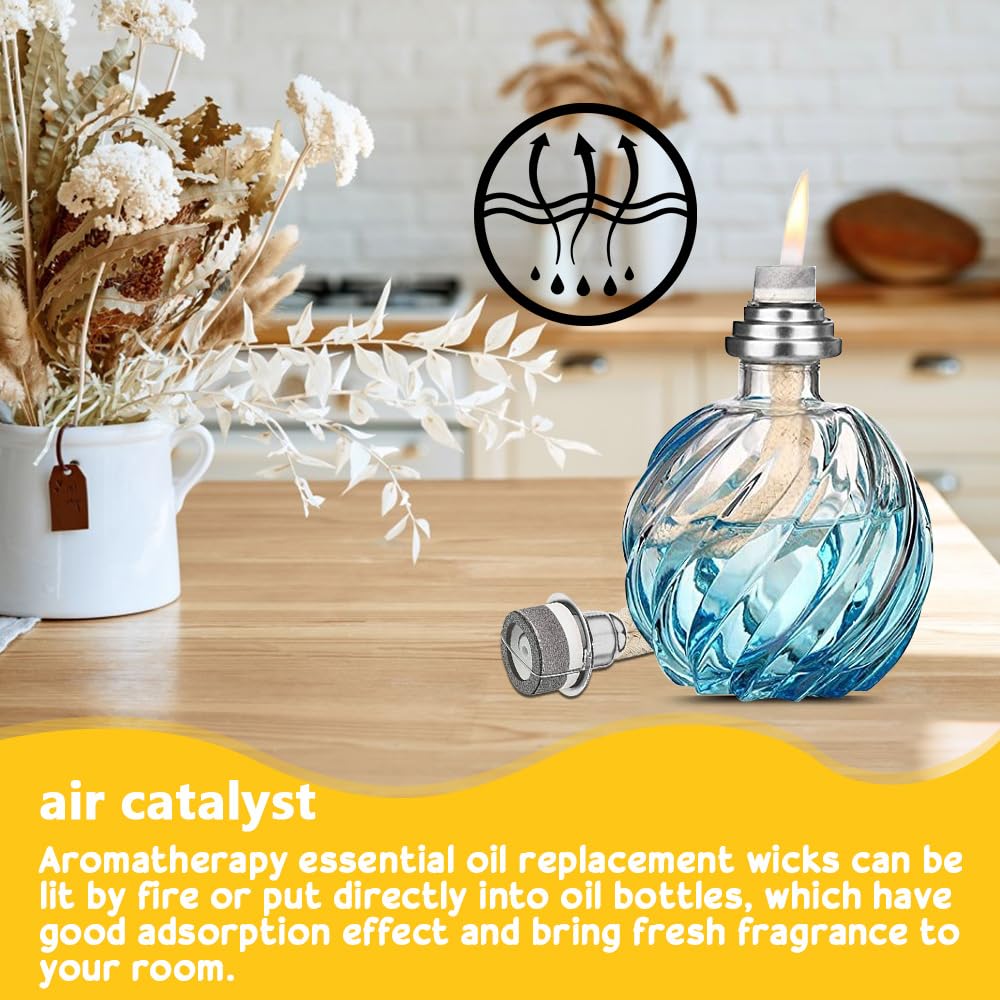 Stoppino Per Lampada Catalitica - 2 Pezzi, Cotone Naturale, 15.5 Cm, Per Diffusori Di Olio Essenziale - Foto 10