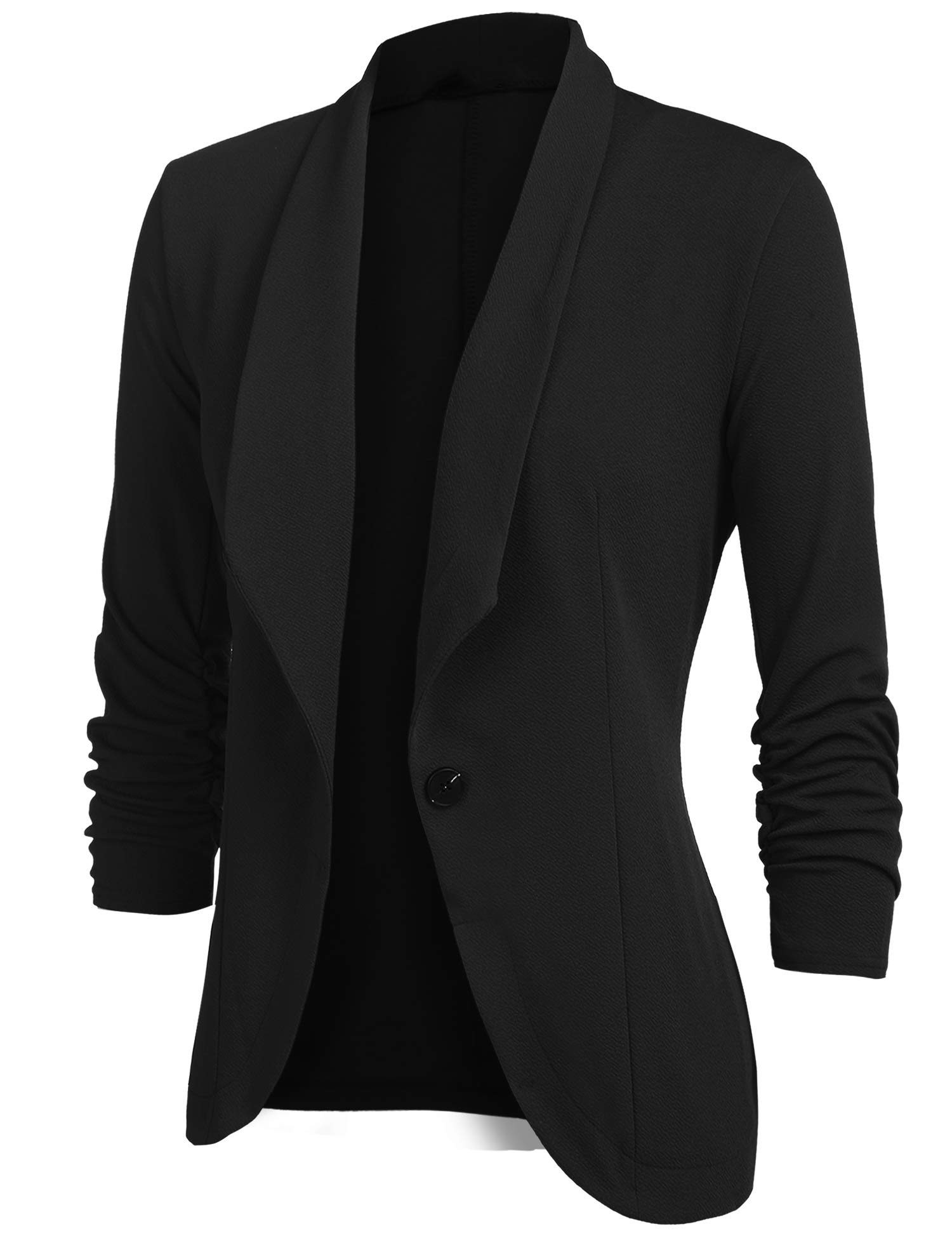 Zeagoo Elegancka marynarka damska z rękawami 3/4, biznesowa, slim fit, marynarka do noszenia na co dzień, do pracy, rozmiar S-3XL