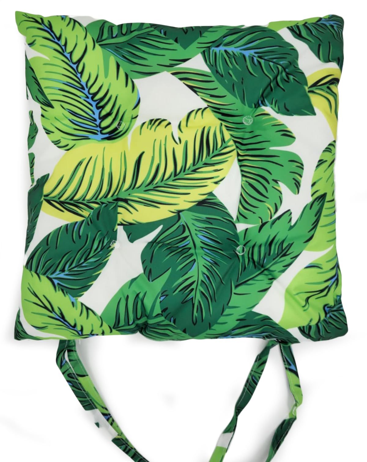 cushion mania Waterproof Outdoor Chair Seat Pads Bench Pads Garden CHUNKY Chair Seat Pads (Chair Pad (40x40x4cm), Floral Green)