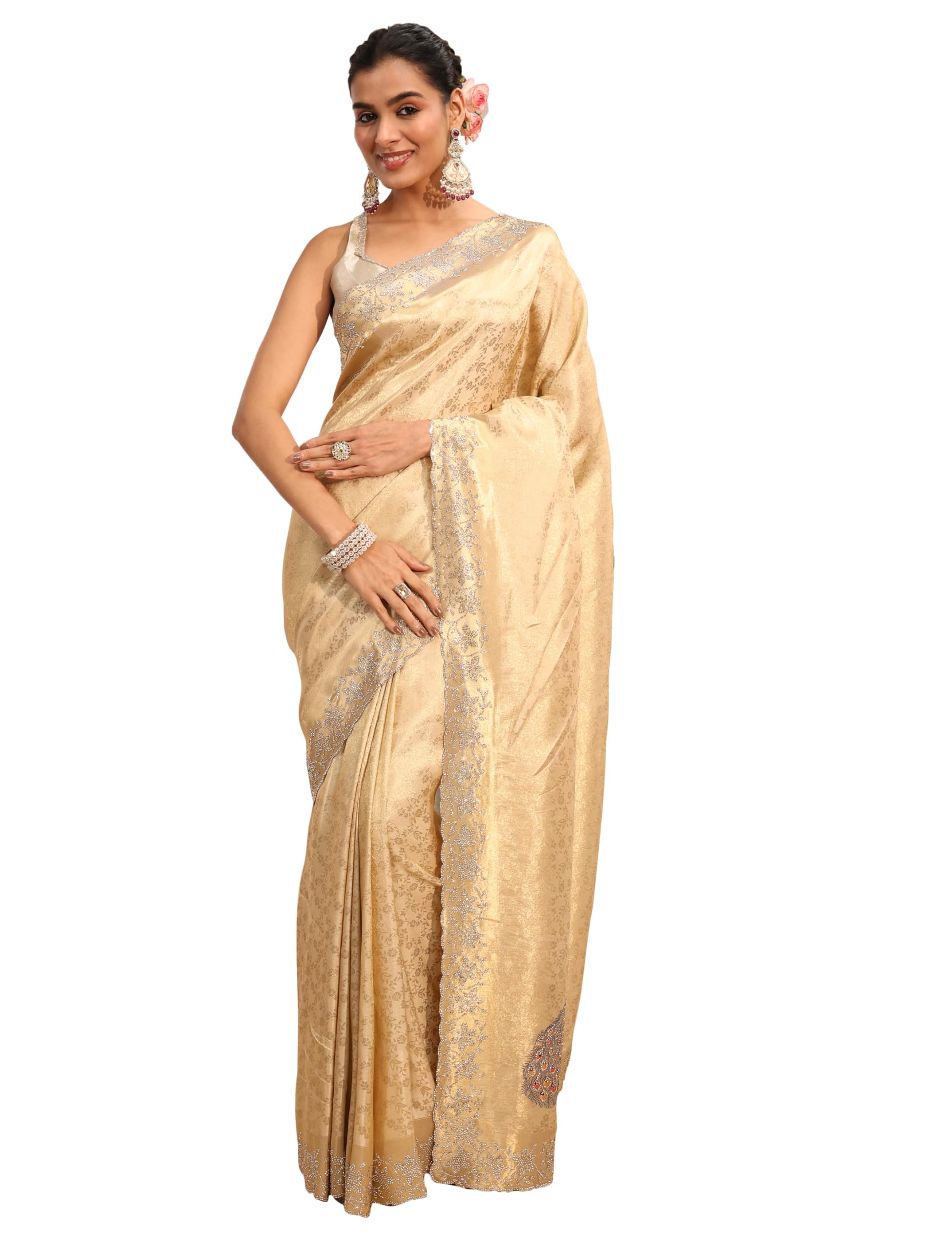libas art Woven Design Silk Blend Saree for Women With Unstitched Blouse Piece | Traditional Saree for Party & Wedding-picture-25