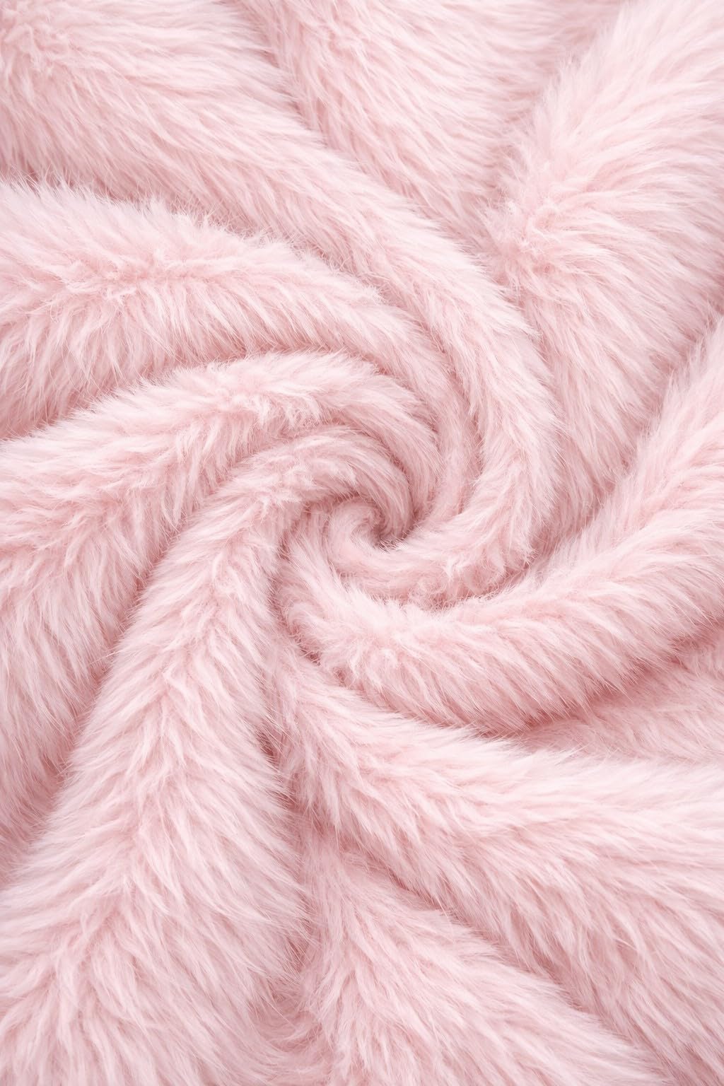Crs Fur Fabrics Pink Plain Fun Faux Fur Fabric Material Pale 1/4Mtr - 75Cmx50cm