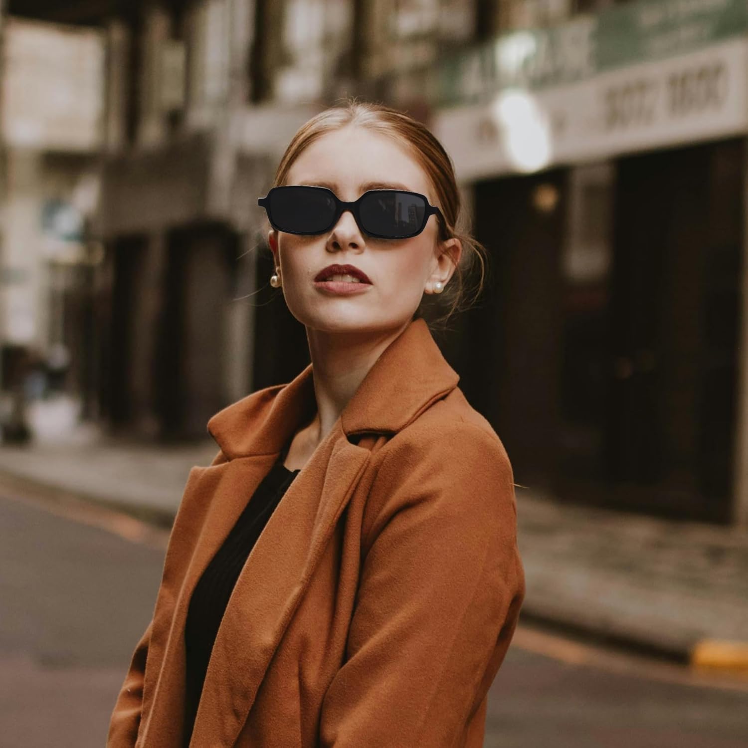 Long Keeper Small Retro Sunglasses for Women Men 90s Narrow Rectangle Sunglasses Vintage Slim Square Rectangular Sunglasses - Image 6