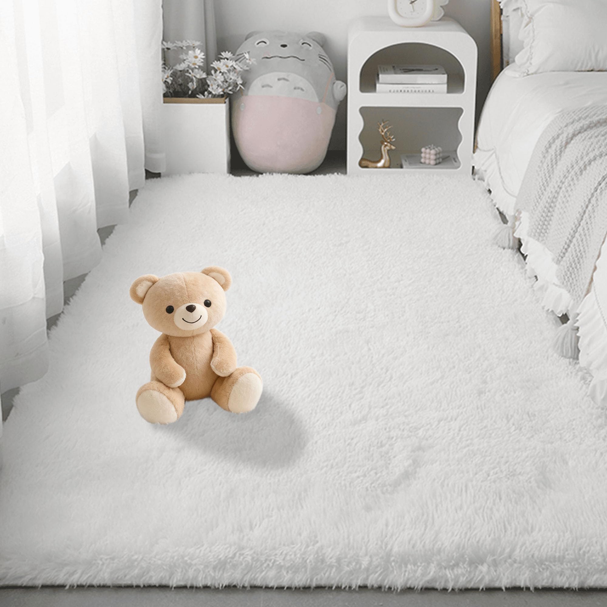 Tapis lavable 230 x 250 cm antidérapant et extra large pour salon