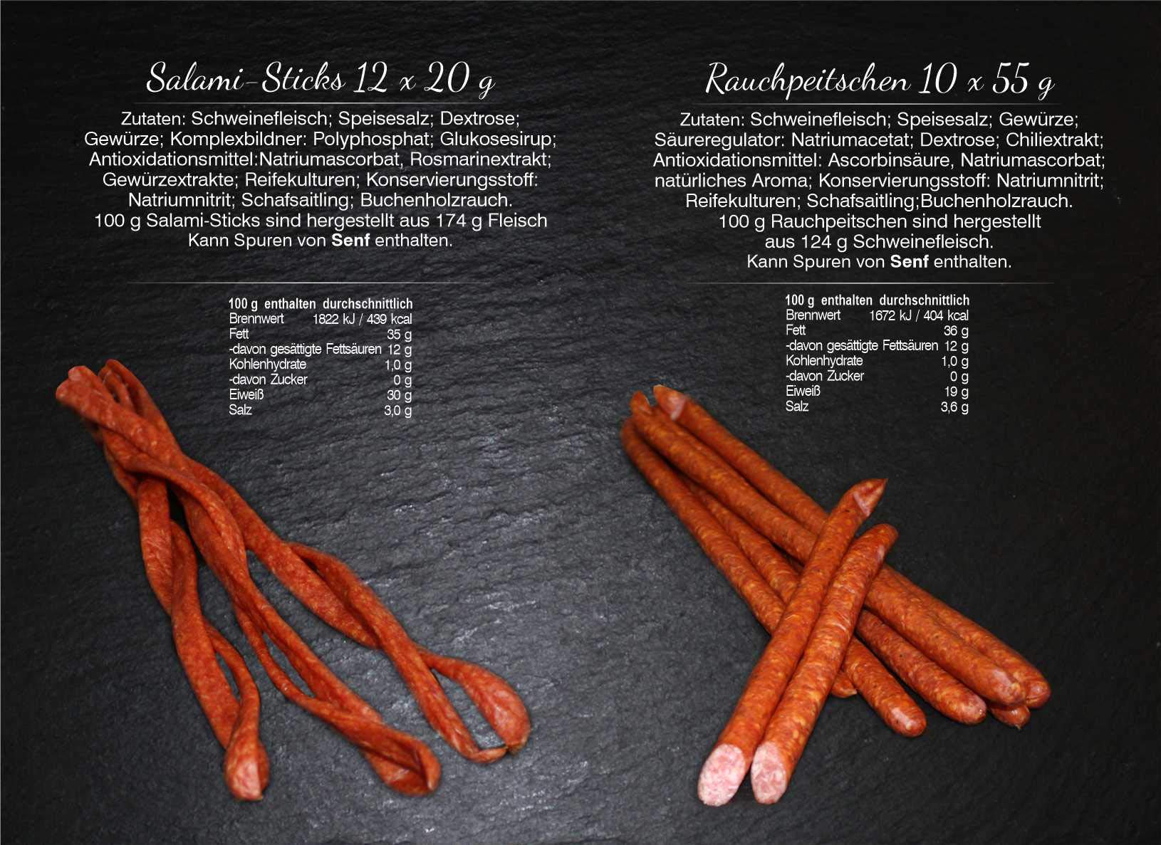 Wurstpaket mit Salami und Kochsalami I Salami Paket XXL I Wurst aus dem Thüringer Wald
