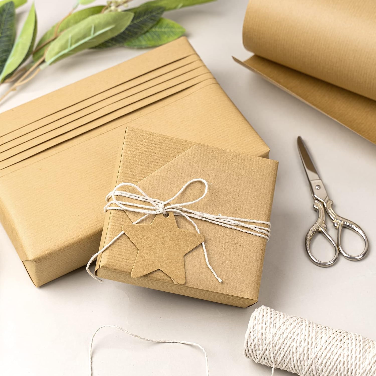 RUSPEPA Brown Kraft Paper Roll, 30.5 cm x 30 m, Recyclable Dyed Lined Kraft Paper Perfect for Crafts Art, Wrapping, Packing - Image 4