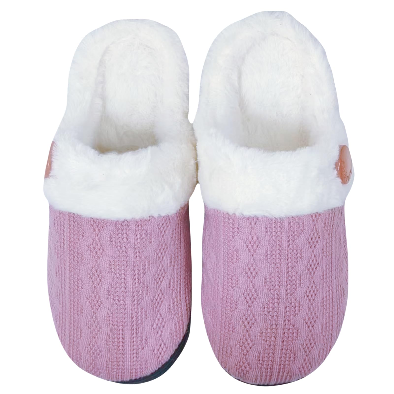 Womens home slippers Unisex home slippers Daily warm memory cotton flat bottom anti slip plush lining slippers