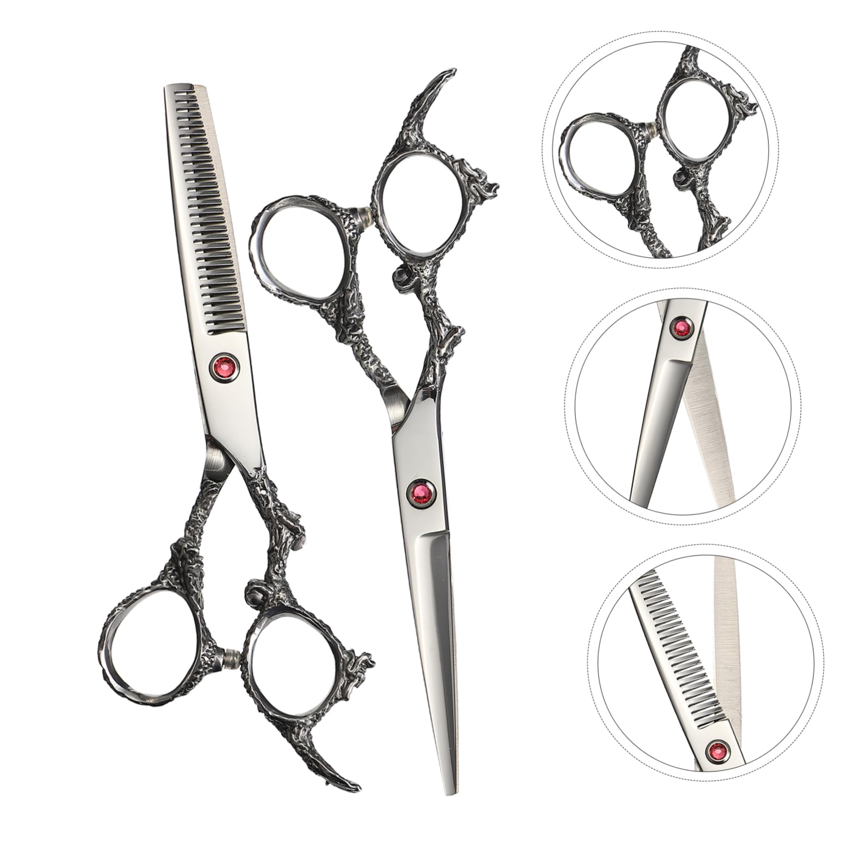 Healeved 2pezzi Forbici da Taglio in Acciaio Inossidabile per Salone di Bellezza Forbici per Styling dei Capelli Vite di Tensione