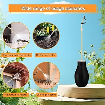 Hand-Held Powder Applicator Powder Sprayer for Diatomaceous Earth and Other Household Powder Applications
