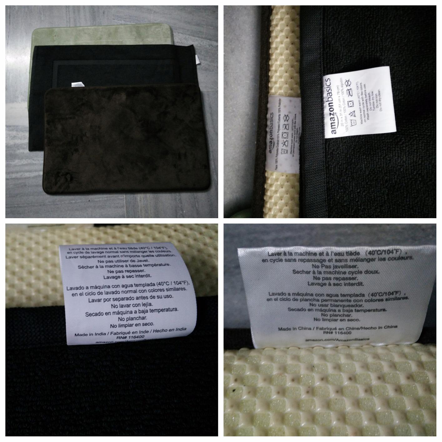 Buy AmazonBasics 100 Cotton Banded Bath Mat (50.8 X 78.7 cm) 1200 GSM, Grey Online at Low