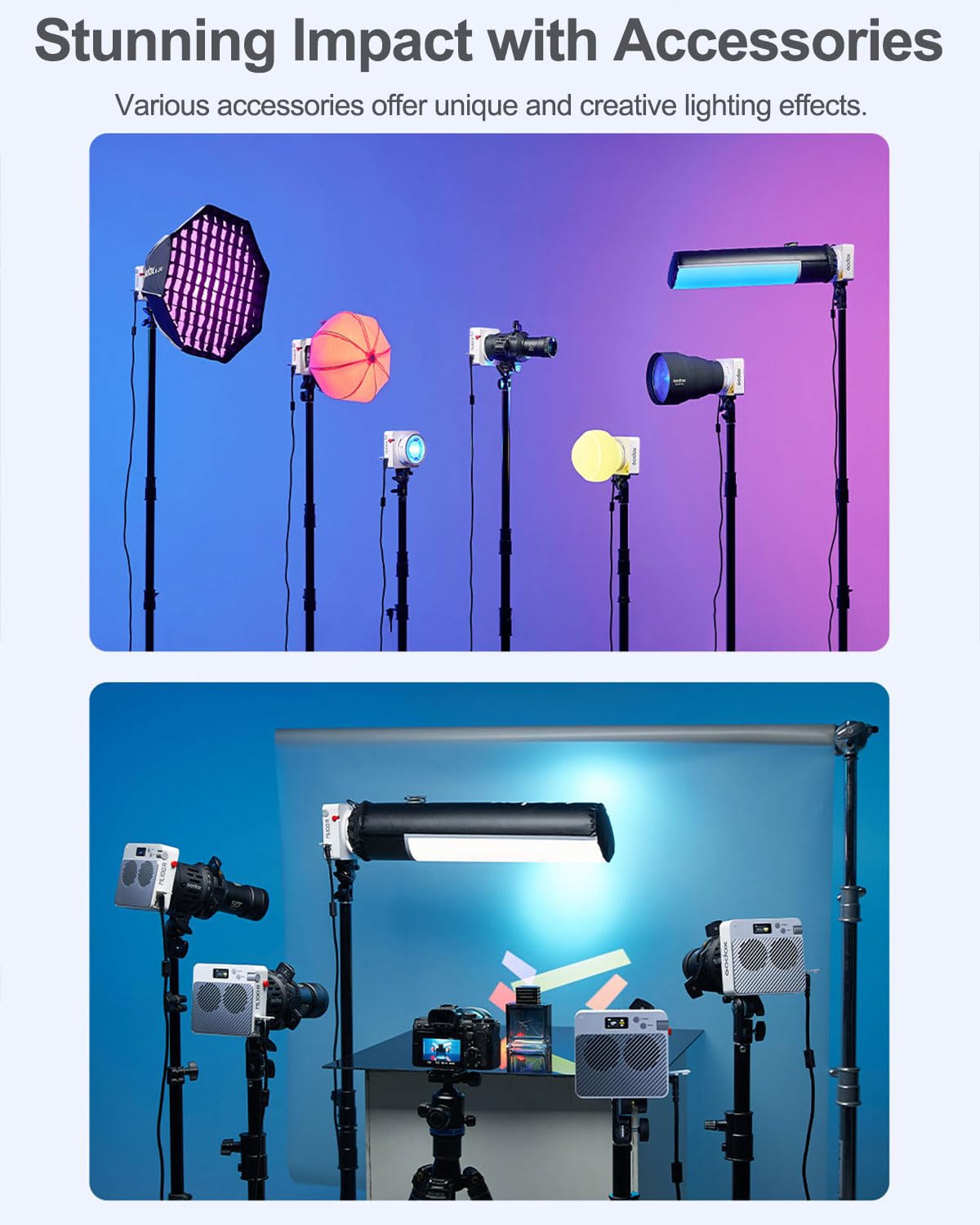 Godox ML100R 110W RGB Portable LED Video Light, 1800K-10000K, Full