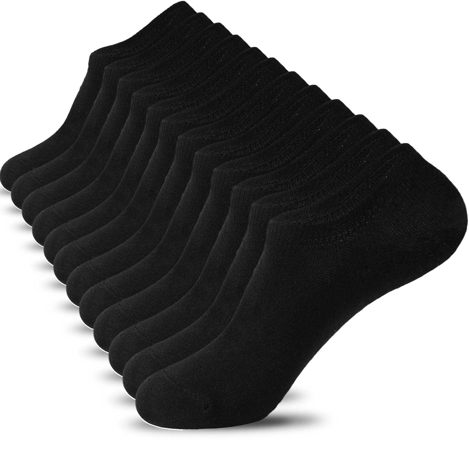 6/10 Pairs Non Slip No Show Socks Womens and Mens Low Cut Invisible Liner Ankle Socks