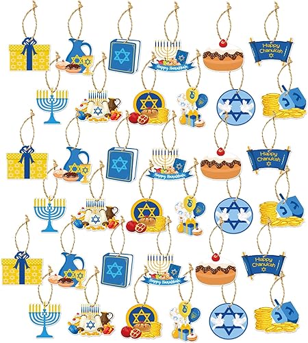 30 piezas de decoración para fiestas de Hanukkah – decoración de fiesta de Navidad Chanukah fiesta de cumpleaños suministros para decoración del