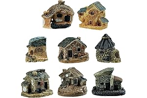 8 Piece Mini House Figurine Set