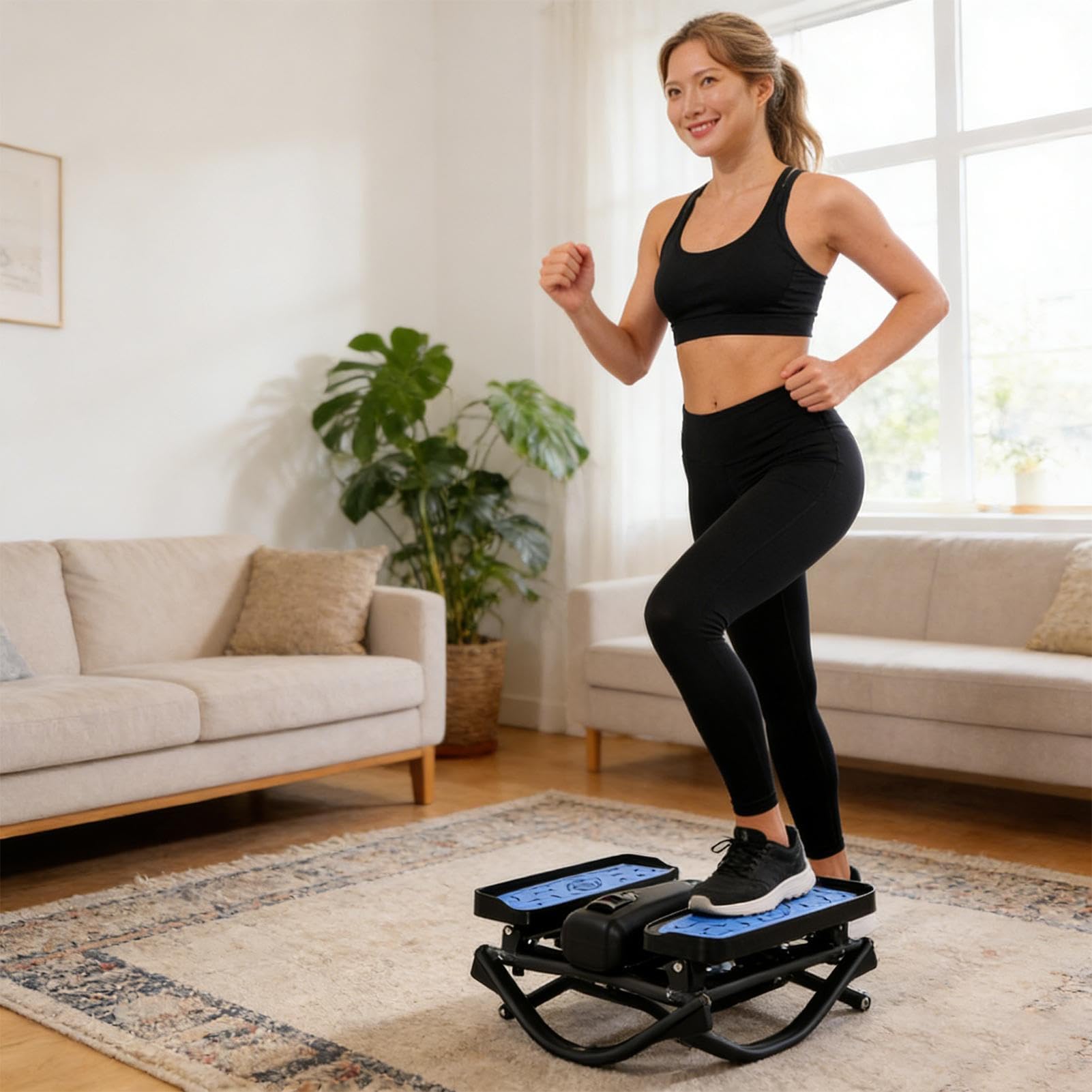 Rock Stepper Fitnessgerät Für Beine Po Bauch Training | Sanfter Stepper mit geringer Bewegung Für Frauen Männer Zuhause Büro Fitnessraum