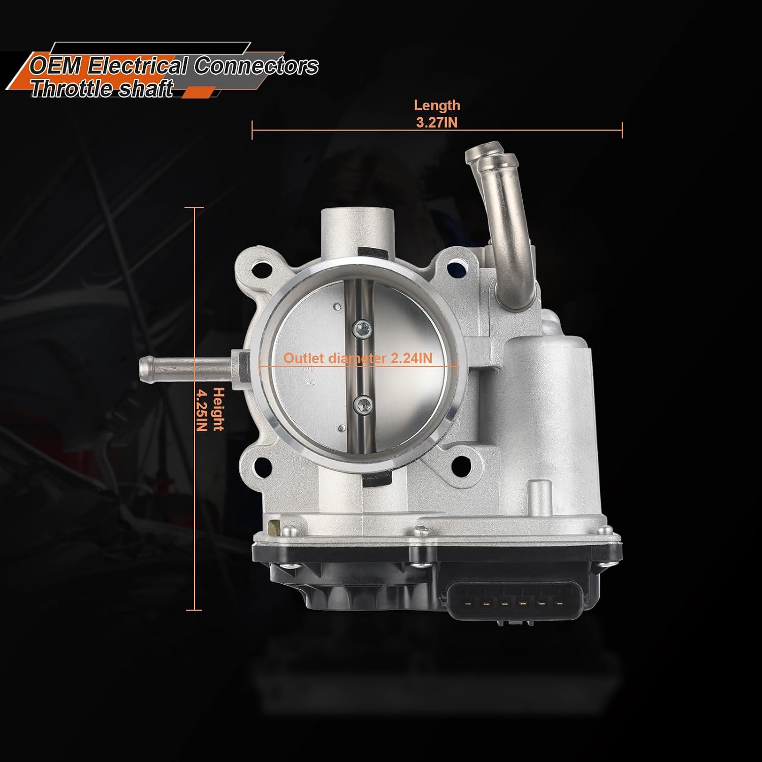 Electronic Throttle Body Fit for Hyundai Veloster 2012-2017, Accent 2012-2019,Fit for Kia Rio 2012-2018,Soul 2012-2019,Fit for Dodge Attitude 2012-2014,1.6L 4Cyl, Replace# 35100-2B300