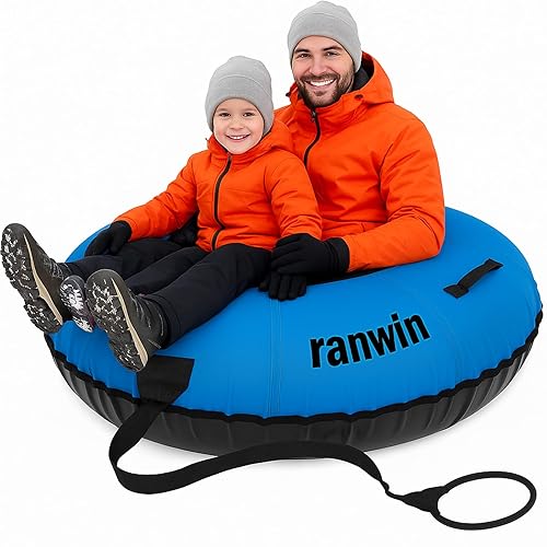 Snow Tube Heavy Duty, 44" Snow Tube for Sledding, Snow