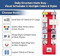 Vista 4 de Programa visual para niños 133 tarjetas de plástico duraderas con imágenes y monedas de lazo suave Tabla de rutina diaria y recompensas por tareas