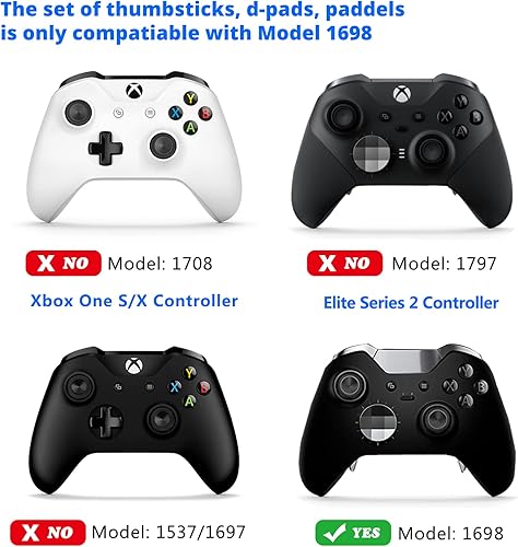 Miniatura 5 de Palillos de metal de repuesto 12 en 1, almohadillas en D, palas con herramientas para mando Xbox One Elite, color rojo