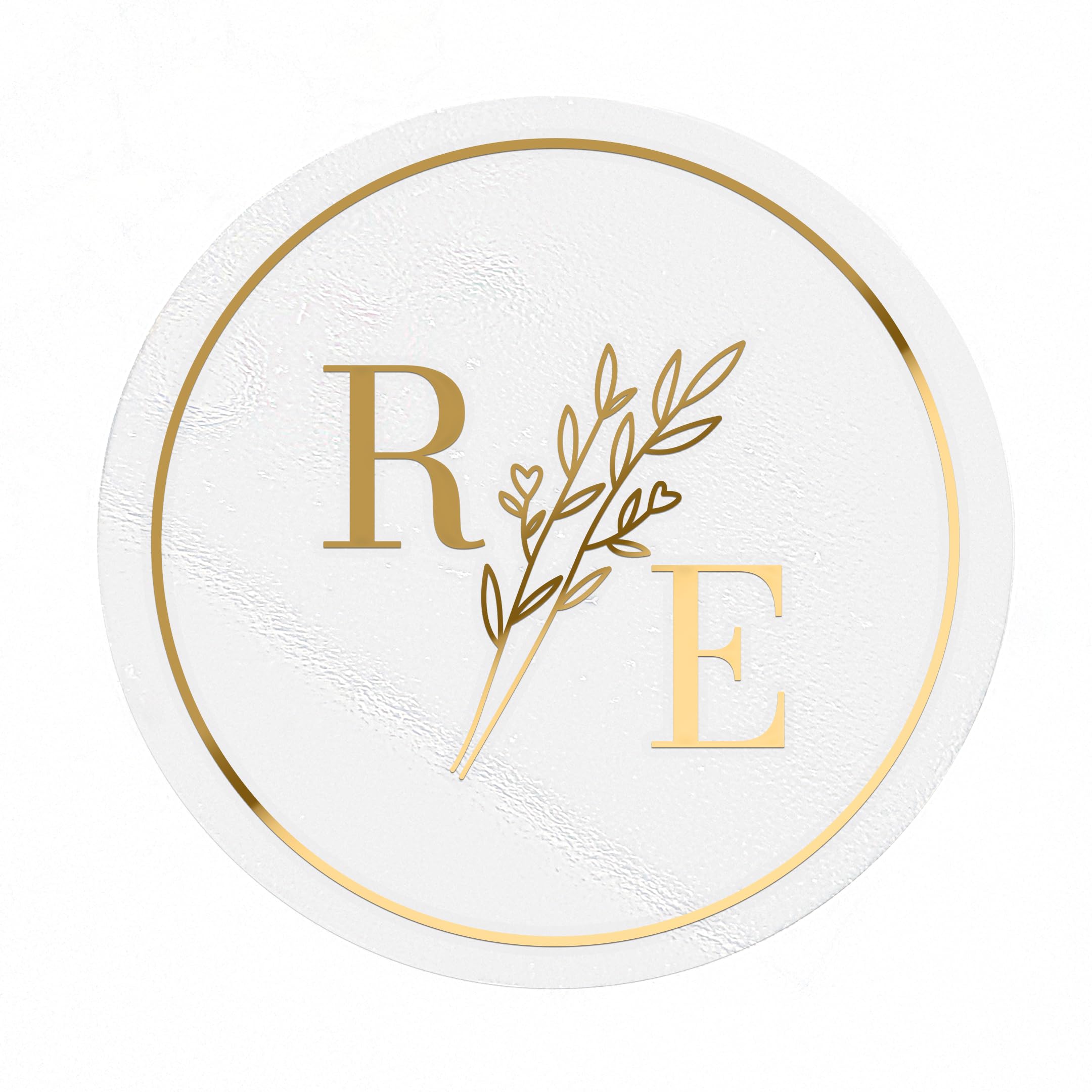 XOXOKristen Wedding Stickers Personalised, Customised Real Foil Envelope Seals, Clear Stickers, Gold, Silver, Rose Gold, Monogram Envelope Seals, Wedding Favour Stickers