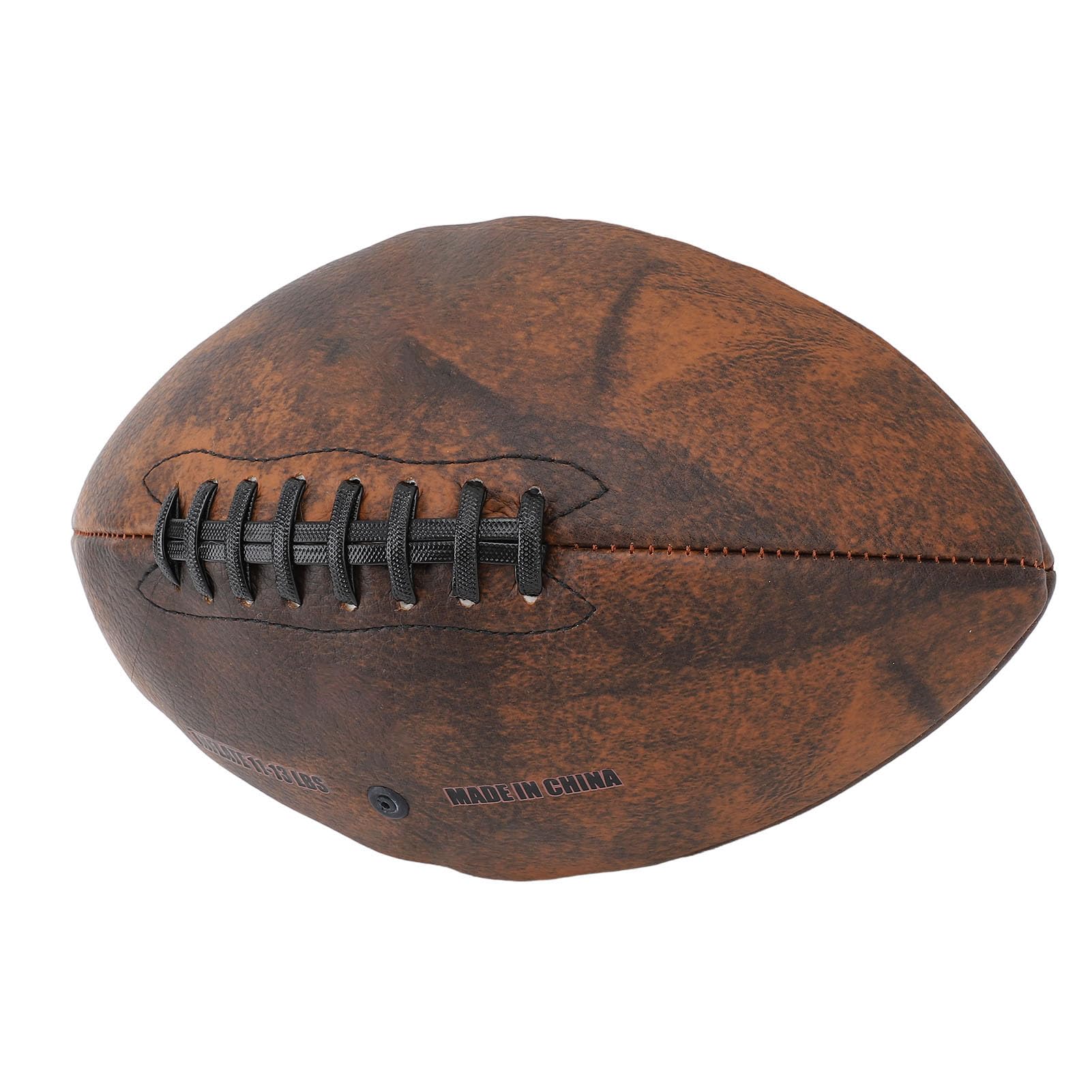 Jenngaoo Balón De Rugby, Tamaño 9, Balón De Fútbol De Entrenamiento, Balón De Rugby De PU, Agarre Cómodo, Diseño Vintage, Fútbol Deportivo para Entrenamiento Y Juego