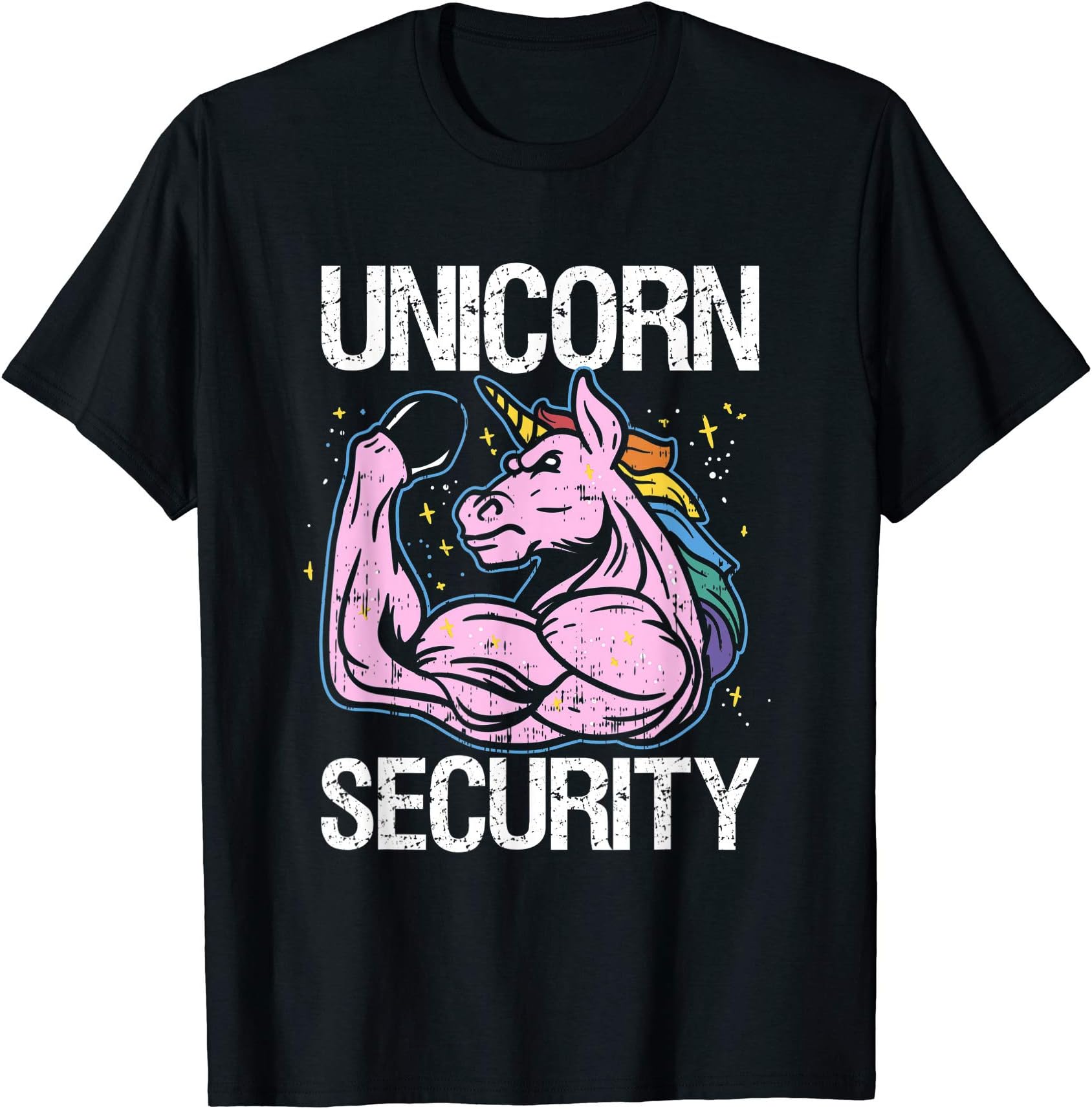 Safety Guard Gifts & ShirtsUnicorn Security Funny Costume Police Halloween Dad Men T-Shirt