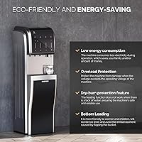 Vista 6 de ICEPURE 5 in 1 Water Dispenser with Ice Maker for 5 Gallon Bottle, Built-in Bullet & CrushedChewable Ice Machine Hot Cold Water Cooler, Bottom