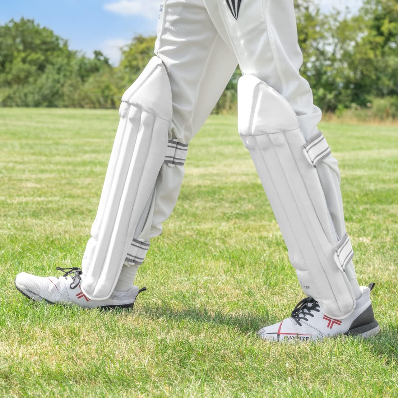 FORTRESS Junior Wicket Keeper Pads [One Size] - Junior Cricket Pads