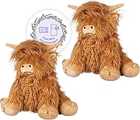 Vista 22 de Vaca de las Tierras Altas de Peluche Calentable y Enfriable, Almohadilla Calentable Microondable para Relajación y Alivio, Juguetes de Peluche