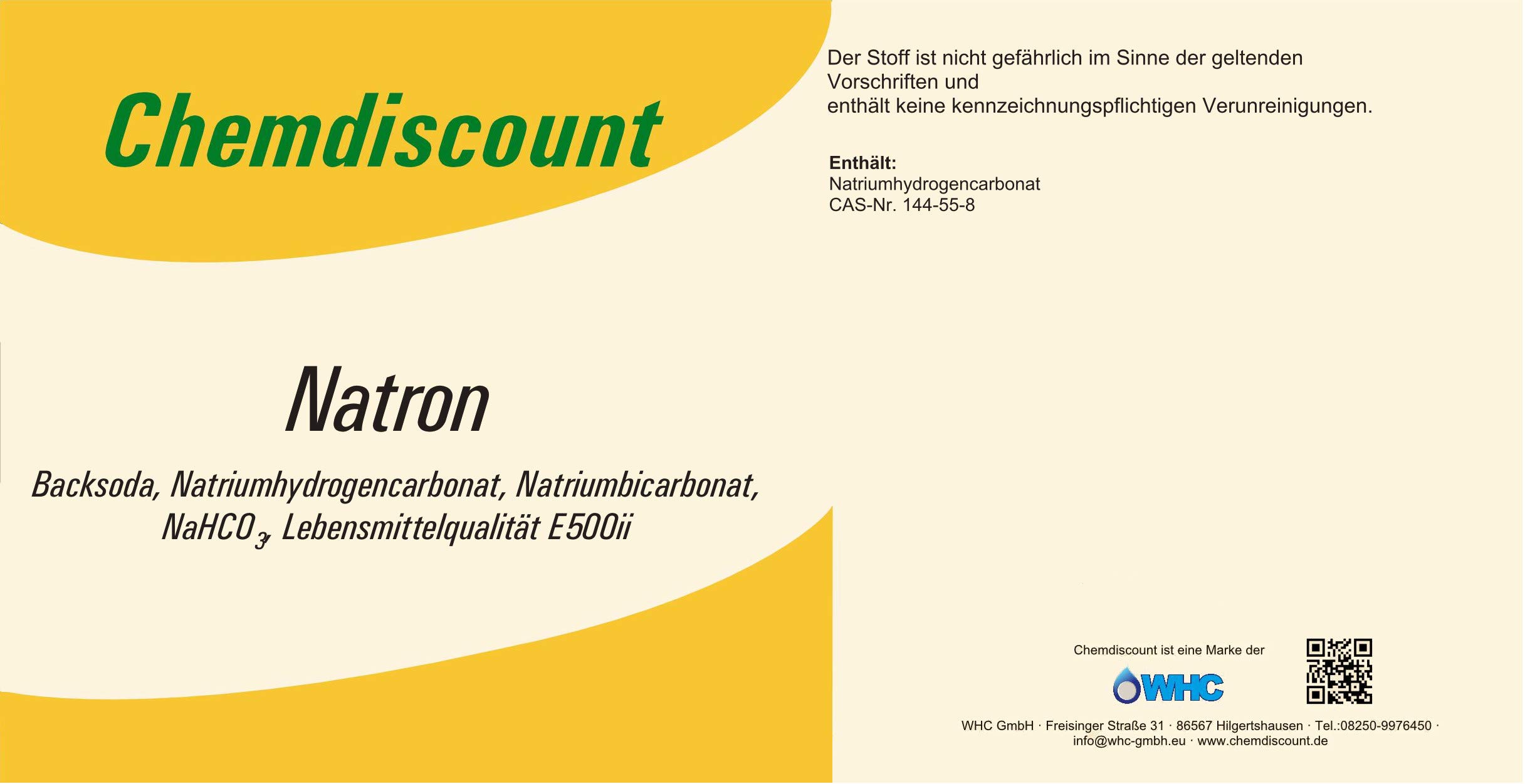 10kg + 2kg Bonus (12kg) Natron Lebensmittelqualität E500ii (Backsoda Natriumbicarbonat)