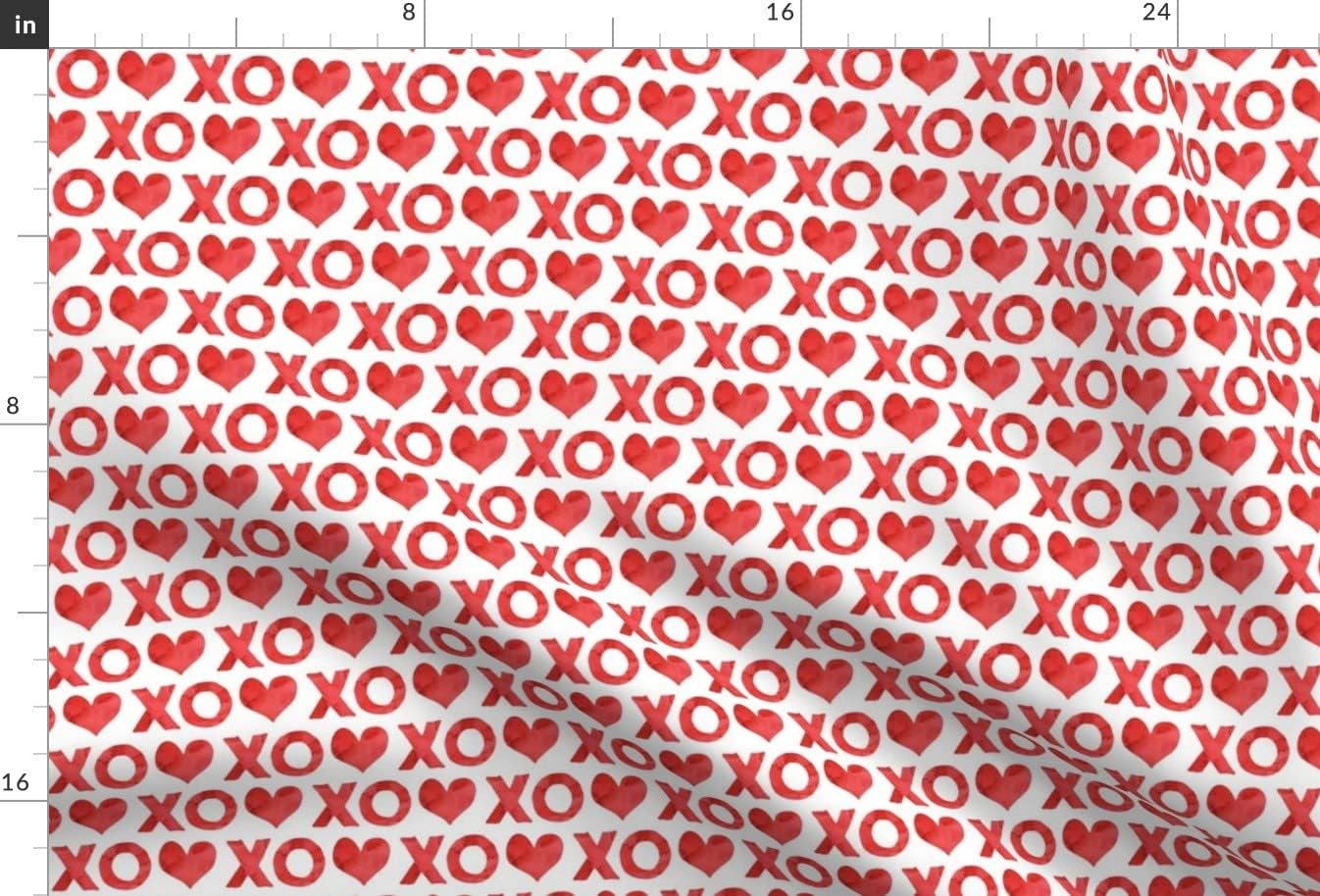 Spoonflower Fabric - Watercolor Red White Valentines Love Heart Printed on Minky Fabric by The Yard - Sewing Baby Blankets Quilt Backing Plush