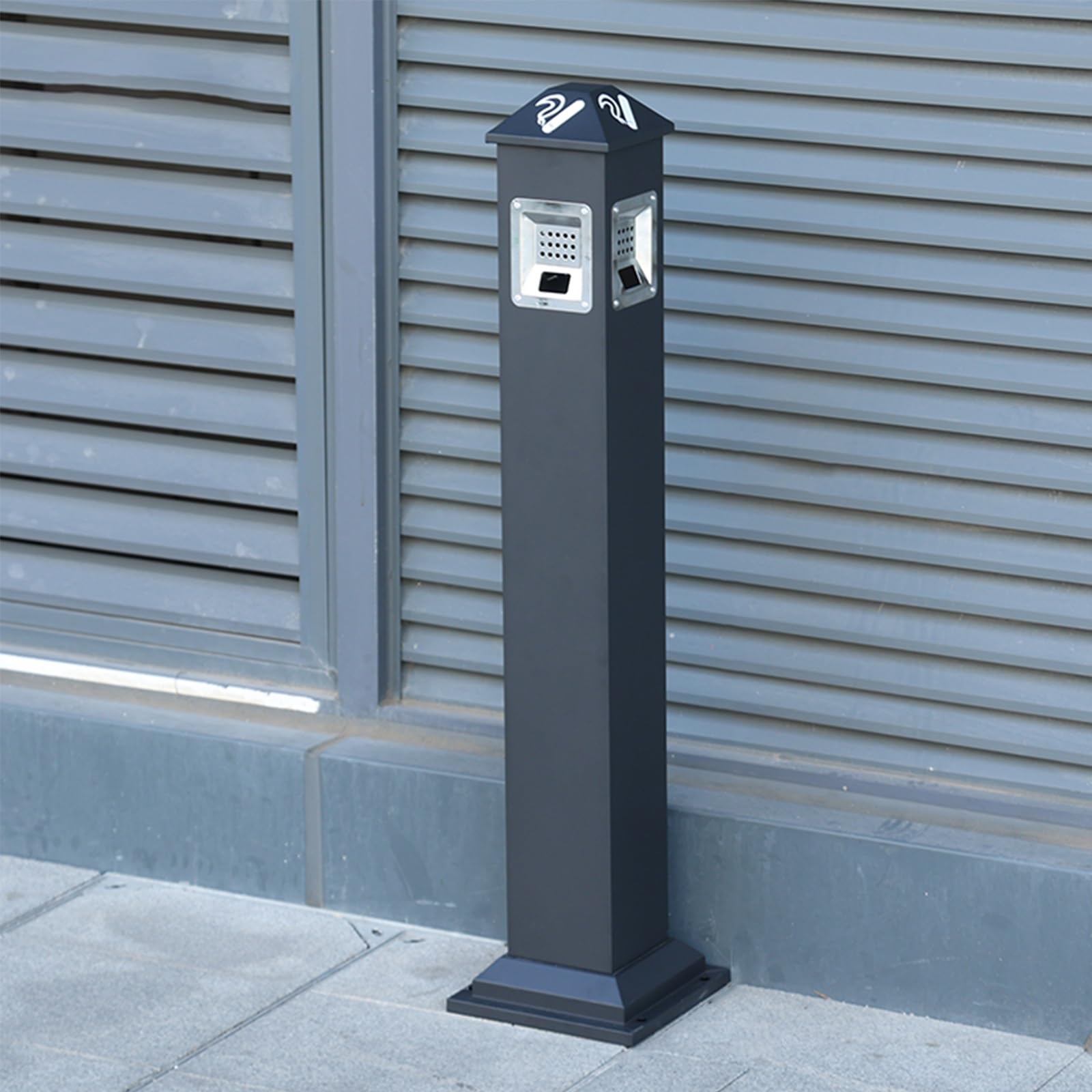 【レア】Peace ピース柄 スタンド灰皿／屋外用 灰皿 スモーキングスタンド 山崎産業 灰皿スタンド 屋外用 3L 業務用 スモーキング AL-106