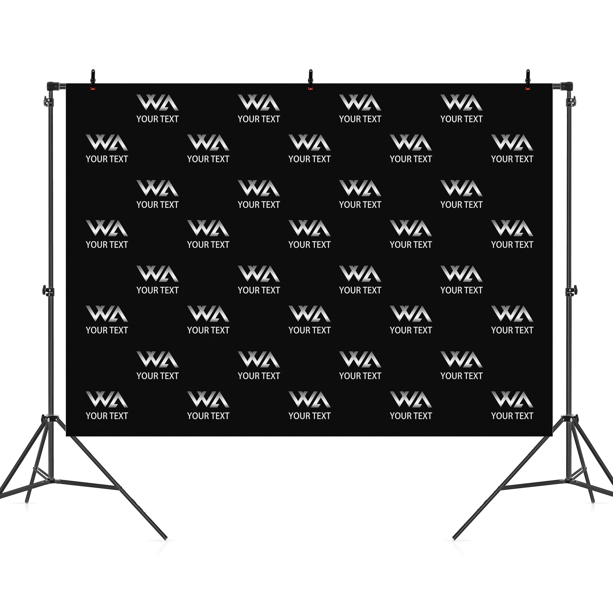 Tiannee Custom Backdrop, Step and Repeat Banner Sign Customized Photo Booth Backdrops with Logo Text Picture Custom Banners for Events Trade Shows Red