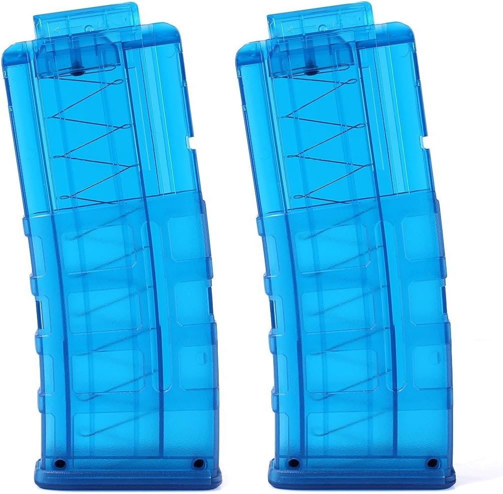 Worker Magazine, PeleusTech Customized 12 Short Darts Magazine Quick Reload Clip - Transparent Blue