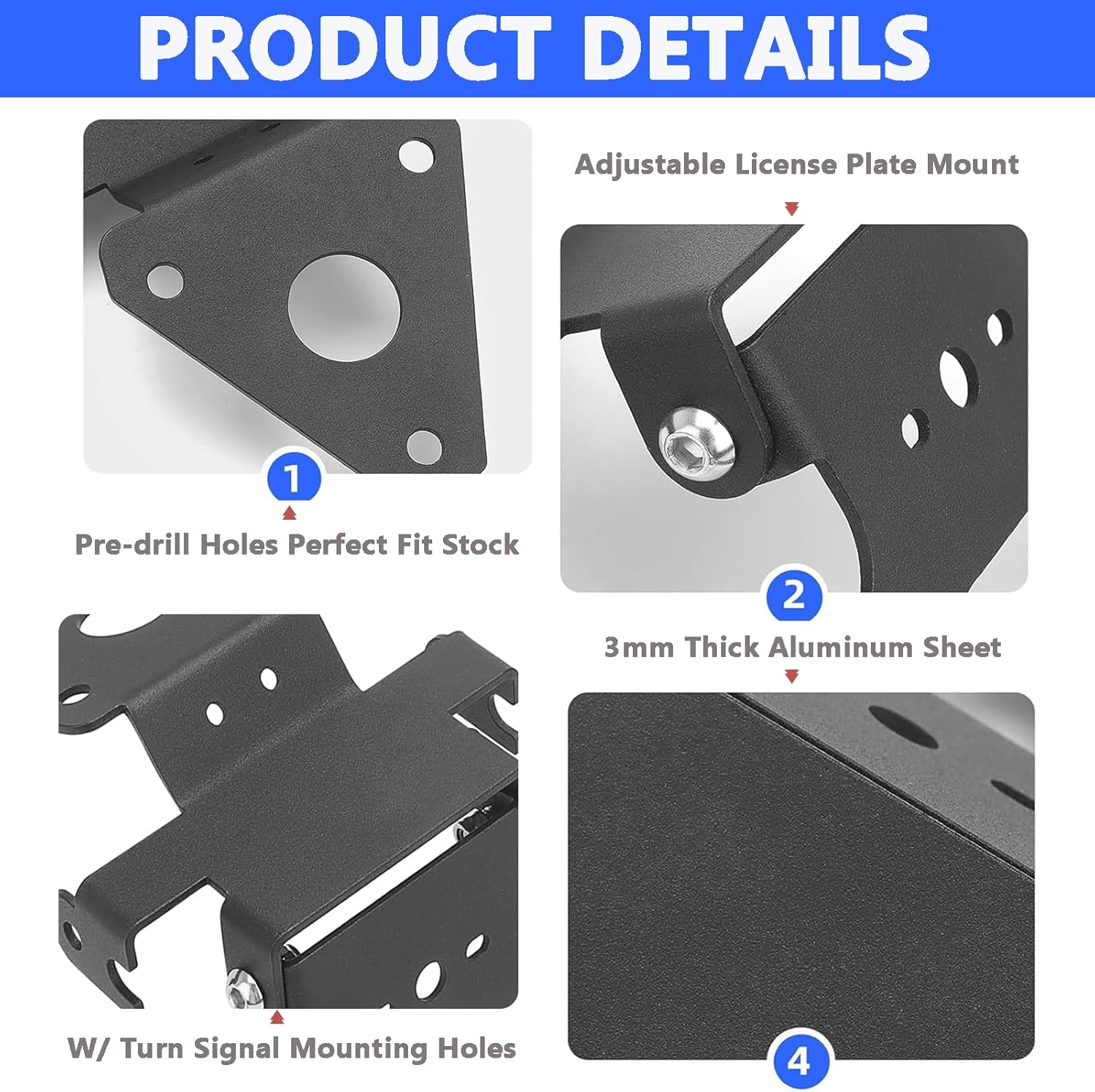 For Daytona 660 Tail Tidy Fender Eliminator Kits License Plate Holder Adjustable Bracket Fits For Triump Daytona 660 2024+